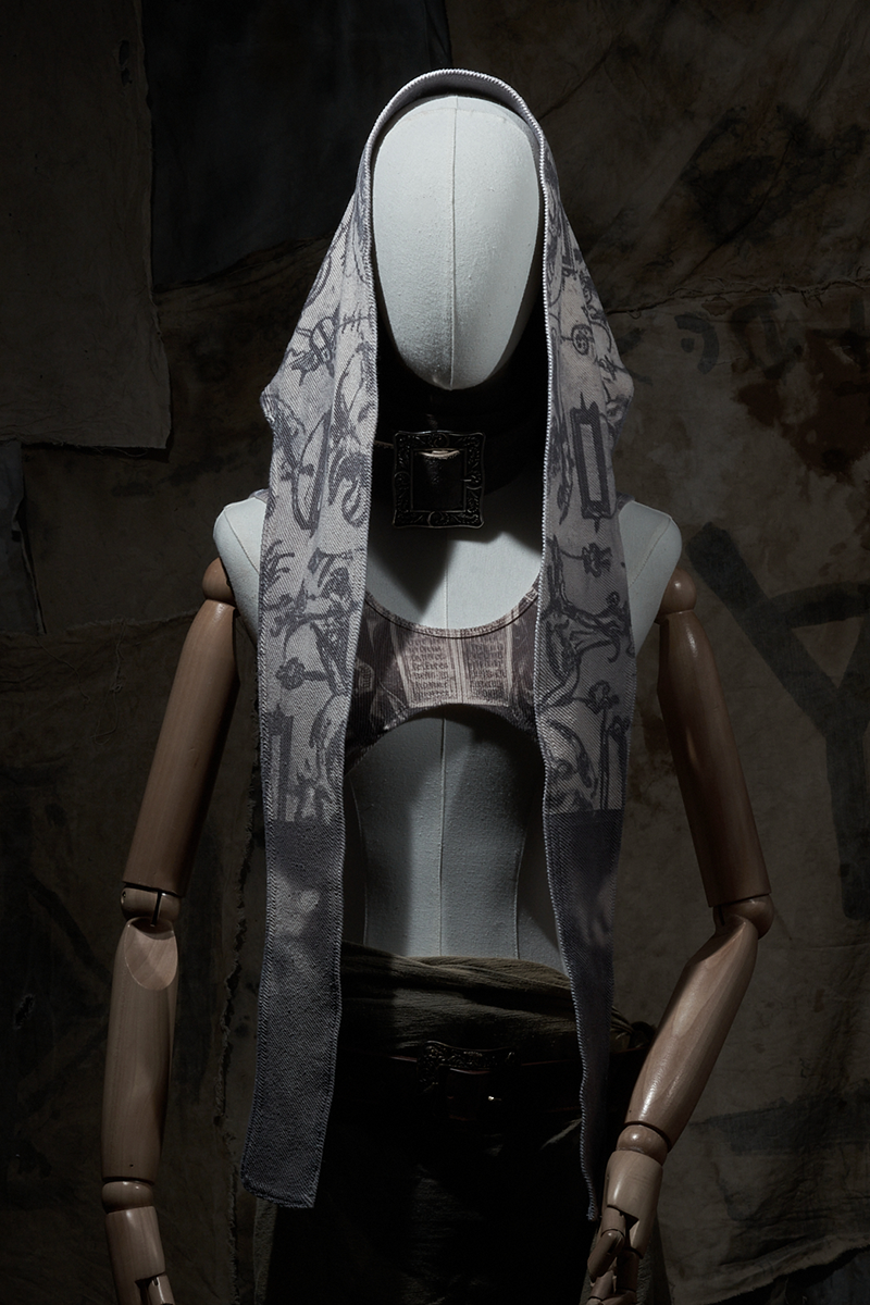 Midnight - hood scarf - alt